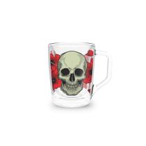 Xícara Hx55 Caveira Com Rosas - Helsim Xícara Hx55 Caveira Com Rosas - Helsim