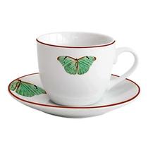 Xícara p/Café com Pires Porcelana Borboleta 80ml L'Hermitage