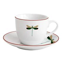 Xícara p/Café com Pires Porcelana Libelula 80ml L'Hermitage Xícara p/Café com Pires Porcelana Libelula 80ml L'Hermitage