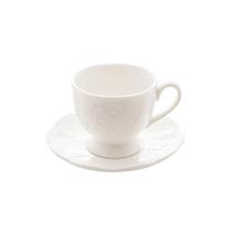 Xícara Para Café Com Pires Em Porcelana Butterfly Flower 100ml Lyor