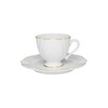 Xícara Para Café Com Pires Em Porcelana Soleil 75ml Oxford Xícara Para Café Com Pires Em Porcelana Soleil 75ml Oxford