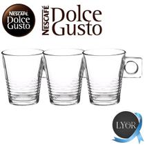 Xicara Para Cafe Dolce Gusto Conjunto Copo Caneca Para Cappuccino Café - 200ml - 3 Peças