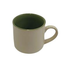 Xícara para Café Harmonie em Cerâmica Off White/Oliva 90ml - Dynasty