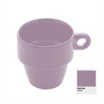 Xícara Para Café Lyor Cerâmica Empilhável Lilas 210Ml - 2307 Xícara Para Café Lyor Cerâmica Empilhável Lilas 210Ml - 2307