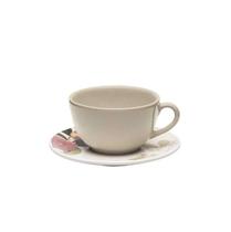 Xícara para Chá com Pires Bosque em Cerâmica 200ml - Biona