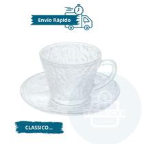 Xícara para Chá Com Pires De Cristal 180 ml Xícaras Para Café e Chá