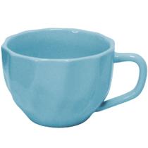 Xícara Para Chá De Porcelana Prisma Kit 4 Unid. azul - 200ml