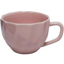 Xícara Para Chá De Porcelana Prisma Kit 4 Unid. Rosa - 200ml