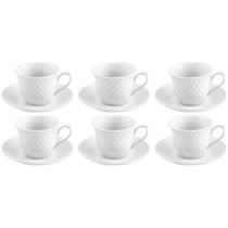 Xícara Para Chá De Porcelana Wembley Branca 150ml - Conjunto Com 12 Peças Xícara Para Chá De Porcelana Wembley Branca 150ml - Conjunto Com 12 Peças