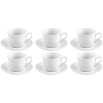 Xícara para CHÁ de Porcelana Wembley Branca 150ML - Conjunto com 12 Peças Xícara para CHÁ de Porcelana Wembley Branca 150ML - Conjunto com 12 Peças