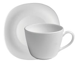Xícara Parma Bormioli Rocco 7x9cm Vidro Temperado Branco 220ml 6pçs para Mesa Posta Jantar e Ceia