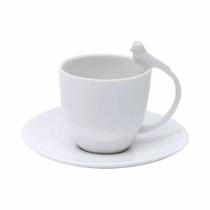Xícara Porcelana para café com pires Birds Wolff 85ml