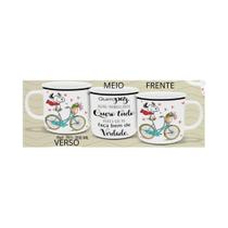 Xícara Snoopy Bicicleta Frase Motivacional 200ml