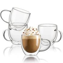 Xícara Vidro Duplo Com Alça Nespresso Dolce Gusto 4un 250ml