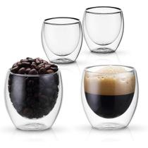 Xícara Vidro Duplo Sem Alça Nespresso Dolce Gusto 4un 70ml
