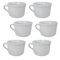 Xicaras cha de porcelana branca conjunto com 6pçs 150ml