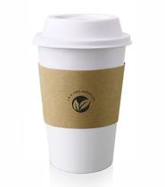 Xícaras de café compostáveis KTOB, pacote de 50 473 ml com tampas e mangas