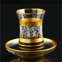 Xicaras de Cha Turca / Busem Ouro - 12 Peças - 7558 Xicaras de Cha Turca / Busem Ouro - 12 Peças - 7558