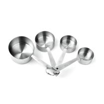 Xícaras Medidoras Inox 4 Peças Profissional 60 a 240ml - James.F Xícaras Medidoras Inox 4 Peças Profissional 60 a 240ml - James.F