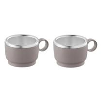Xicaras Para Café/chá Inox Tramontina Gray 2 Peças 80ml Xicaras Para Café/chá Inox Tramontina Gray 2 Peças 80ml