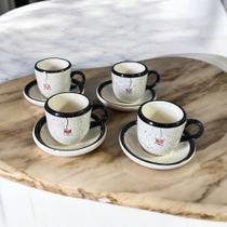 Xícaras Personalizadas Para Tomar Café 4 unidades Com Pires