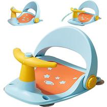 Xifaminy Baby Bathtub Seat for Sit up Infant Toddler Bath Seat Shower Chair com apoio ajustável do encosto, ventosas, tapete antiderrapante por 6-18 meses