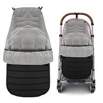 XIFAMNIY Toddler Multi-Use Oudtoor Universal Stroller Bunting Bag, Winter Baby Warm Stroller Bunting Bag, Terno para 0-12M (Veludo Preto)