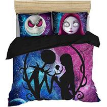 xiheshian Night-égua antes do Natal Roupa de cama Set Queen Size Halloween 1PC Capa de edredom com 2PC Pillow Case Sem Edredom