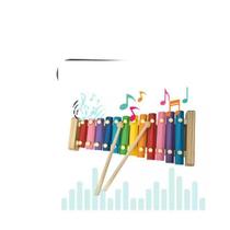 Xilofone 12 notas brinquedo educativo musical para criança
