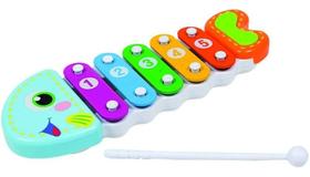 Xilofone De Peixinho Brinquedo Musical Infantil Para Bebês - Buba