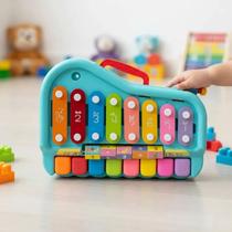Xilofone E Piano De Brinquedo Infantil Criança Com Partitura Xilofone E Piano De Brinquedo Infantil Criança Com Partitura