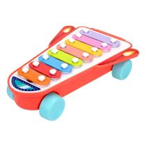 Xilofone foguete com rodinhas infantil pimpolho - colorido