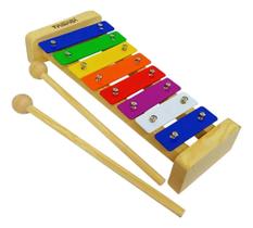 Xilofone infantil 8 notas madeira vanguarda