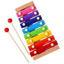 Xilofone Infantil Brinquedo Musical MDF Com Baquetas Educativo e Didático Xilofone Infantil Brinquedo Musical MDF Com Baquetas Educativo e Didático