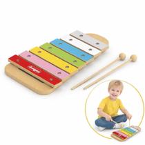 Xilofone infantil teclado brinquedo musical 7 notas colorida Xilofone infantil teclado brinquedo musical 7 notas colorida