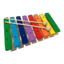 Xilofone Marimba Infantil 8 Notas Colorido Baquetas Dolphin