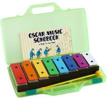 Xilofone MINIARTIS Glockenspiel 8 notas com 15 livros de músicas para crianças