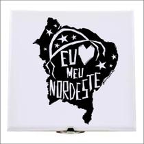 Xilogravura eu amo meu nordeste em azulejo