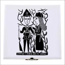 Xilogravura Lampião e Maria bonita no azulejo