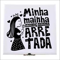 Xilogravura Minha Mainha em azulejo