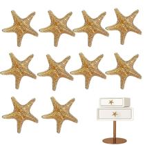 Xinally, 10 peças, maçanetas de gabinete em liga de zinco Gold Starfish, 4,3 cm Xinally, 10 peças, maçanetas de gabinete em liga de zinco Gold Starfish, 4,3 cm