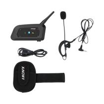 XiNOWY V6C PRO Full Duplex 1200M Futebol 2 Árbitro Arbitragem Earhook Bluetooth Intercom Headset