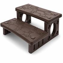 XtremepowerUS Escada Multiuso de 2 Degraus para Spa e Banheira de Hidromassagem
