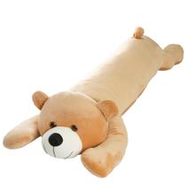 Xuxão Travesseiro de Corpo com Pelúcia Satin Urso Caramelo Maciez e Aconchego