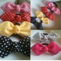 Xuxinha de cabelo com laço mini turbante em tecido kit com 3