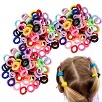 Xuxinha De Cabelo Rabicó 300 Peças Pequenas Coloridas Tons Neon