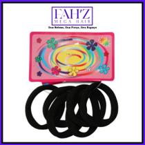 Xuxinha Elástico Lacinho Laço Preto Para Cabelos com 6 Unids.