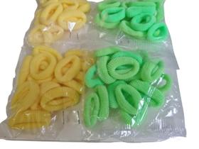 Xuxinhas de cabelo Verde e Amarelo Copa do mundo- Kit 300un