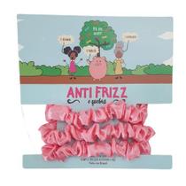 Xuxinhas de Cetim Rosa Chiclete 3un - Anti Frizz