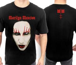 XX Camiseta Marilyn Manson Of0070 ConsuladoDo Rock Plus Size